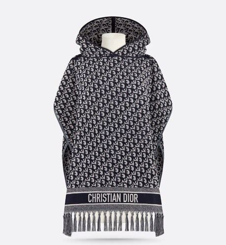 christian dior poncho with hood|Dior hooded poncho.